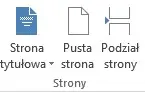 Obrazek przedstawiający Menu stron w Wordzie