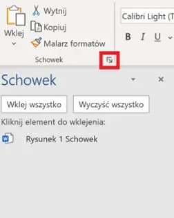 Obrazek przedstawiający Schowek w Wordzie